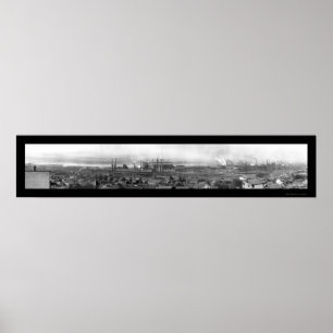 Harrisburg PA Steel Company Photo 1909 Poster