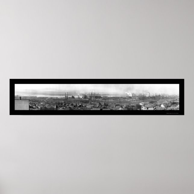 Harrisburg PA Steel Company Photo 1909 Poster (Framsidan)