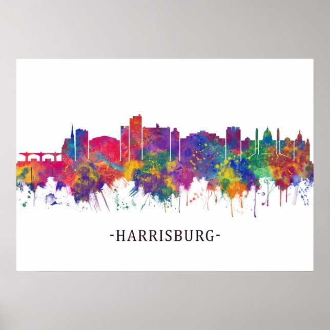 Harrisburg Pennsylvania Skyline Poster (Framsidan)