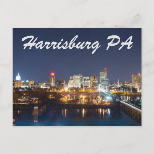 Harrisburg pennsylvania skyline vykort