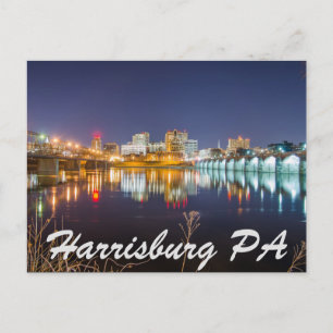 Harrisburg pennsylvania skyline vykort