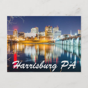 Harrisburg pennsylvania skyline vykort