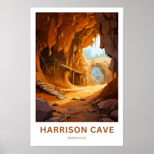 Harrison Cave Barbados Travel Skriv ut Poster