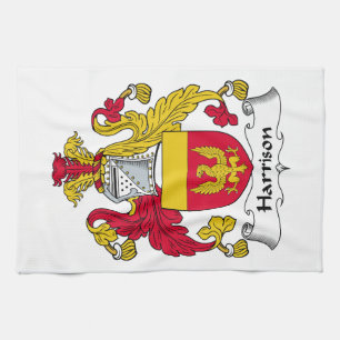 Harrison familjvapensköld kökshandduk