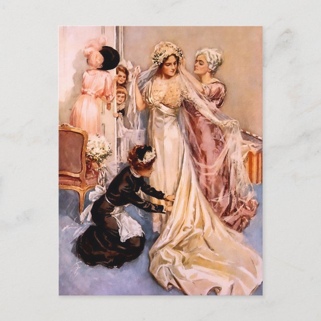 Harrison Fisher: Bröllop Vykort (Framsida)