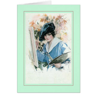 Harrison Fisher illustration Hälsningskort