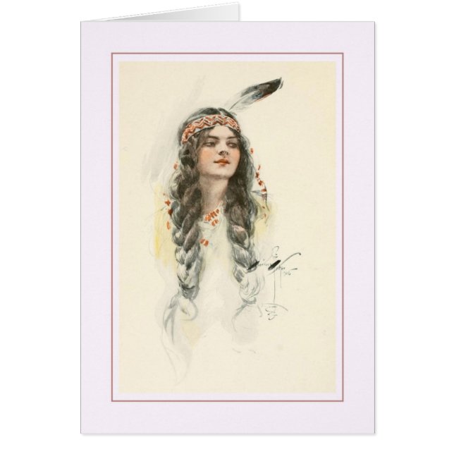 Harrison Fisher illustration Hälsningskort (Framsidan)