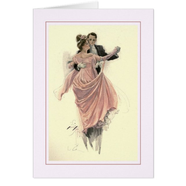 Harrison Fisher illustration Hälsningskort (Framsidan)