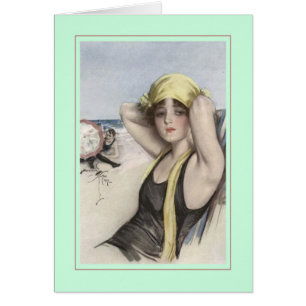 Harrison Fisher illustration Hälsningskort