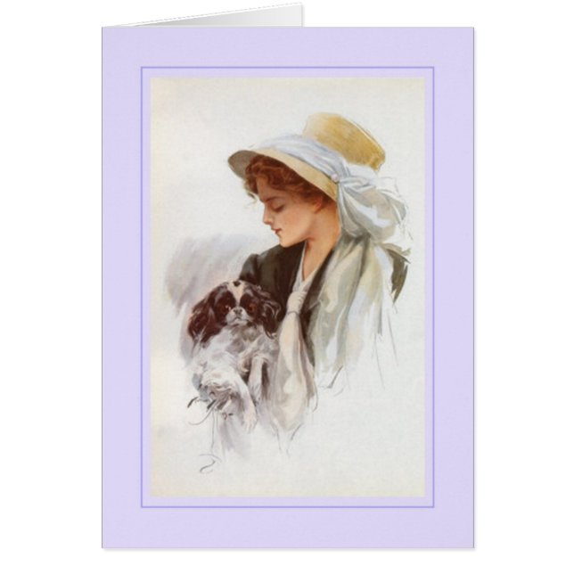Harrison Fisher illustration Hälsningskort (Framsidan)
