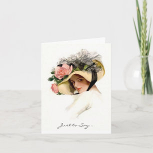 Harrison Fisher "Juni" personifierade Notecard Kort