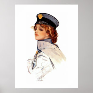 Harrison Fisher: Maid vid Arm Poster
