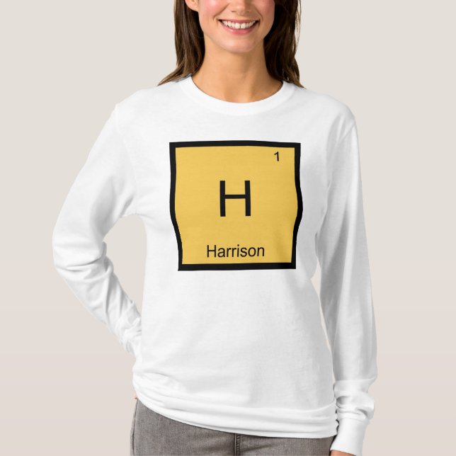 Harrison  Namn Kemiskt Element Periodiska Systemet Tröja (Framsida)
