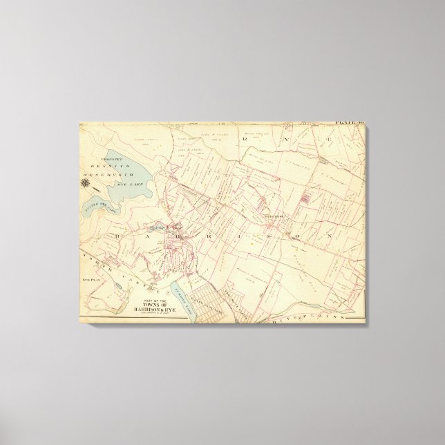 Harrison, Rye, NY Canvastryck (Framsida)
