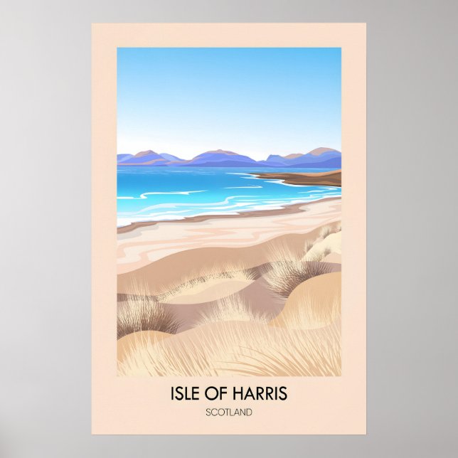 Harrisön Skottland Resaffisch Poster (Framsidan)