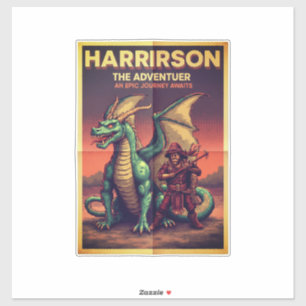 Harrison the Traveler – koncept för äventyrsanda Klistermärken