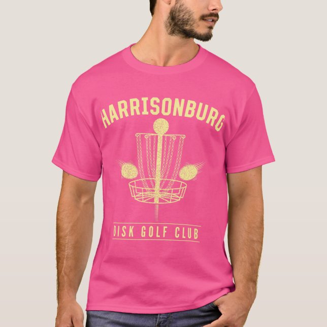 Harrisonburg Disk Golf Klubb Golfer Virginia Disk  T Shirt (Framsida)