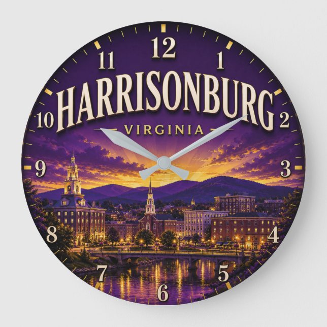 Harrisonburg Virginia Stor Klocka (Framsida)