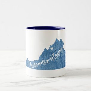 Harrisonburg Virginia Wood Grain Två-Tonad Mugg