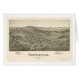 Harrisville panorama- karta för WV - 1899 Hälsningskort