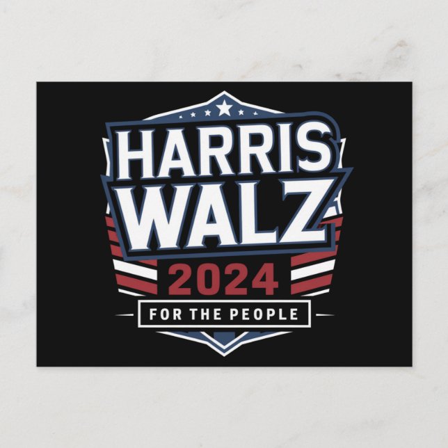 HarrisWaltz 2024 Shirt KamalaHarris TimWaltz 2024 Vykort (Framsida)