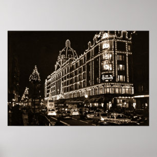 HARROD är på CHRISTMAS - LONDON Poster