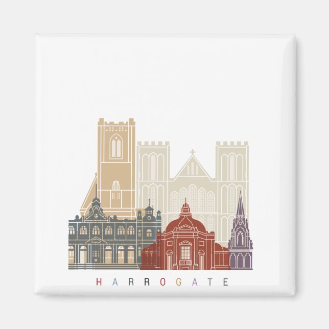 Harrogate skyline poster magnet (Framsidan)
