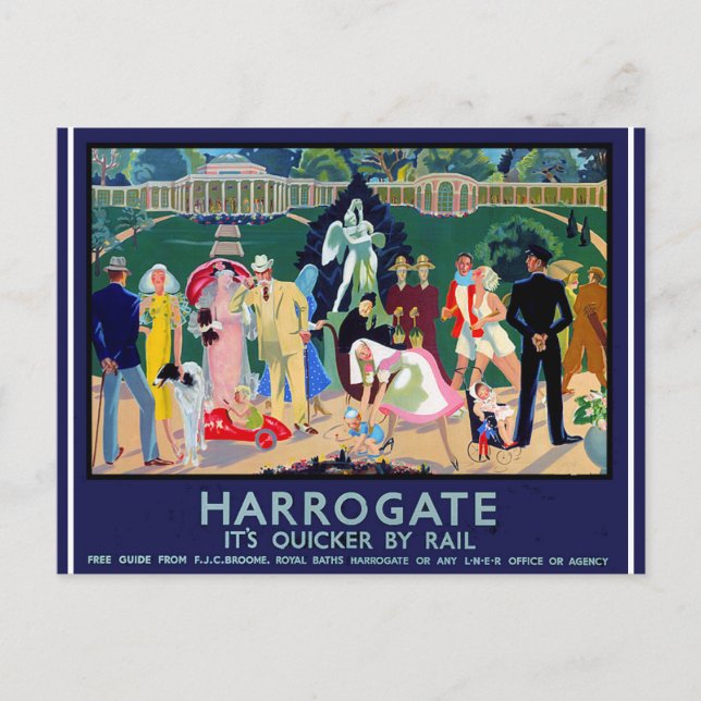 Harrogate Travel Poster-vykort Vykort (Framsida)