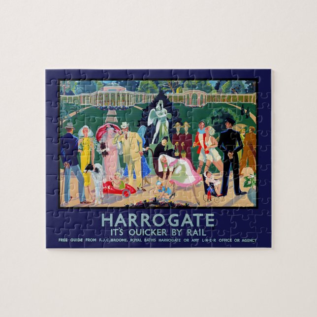 Harrogate Vintage affisch Puzzle Pussel (Horisontell)