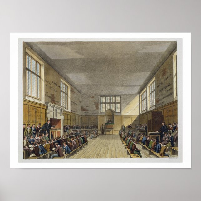 Harrow School Room från "History of Harrow School" Poster (Framsidan)