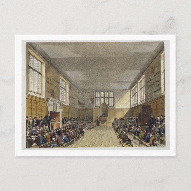Harrow School Room från "History of Harrow School" Vykort (Framsida)