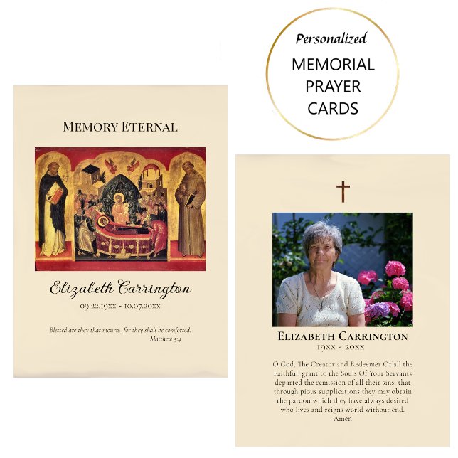 Harrowing of Hades Orthodox Funeral Prayer Card    Placeringskort (Skapare uppladdad)