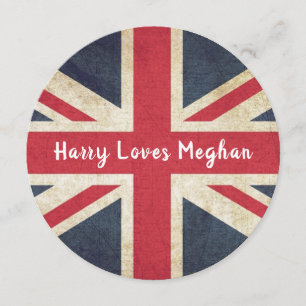 Harry älskar Meghan Royal Wedding Anpassad Inbjuda Inbjudningar