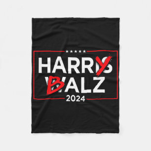 Harry Bheimer Kamala Harris Och Tim Wheimer 2024 Fleecefilt