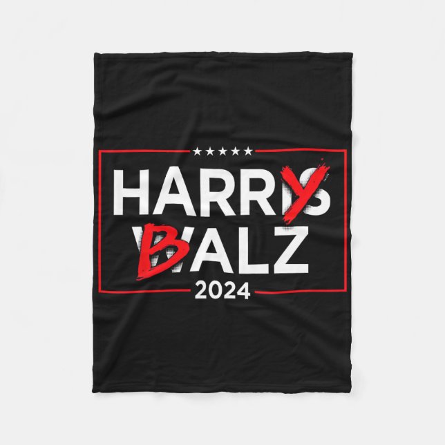 Harry Bheimer Kamala Harris Och Tim Wheimer 2024  Fleecefilt (Framsidan)