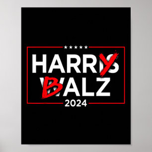 Harry Bheimer Kamala Harris och Tim Wheimer 2024  Poster