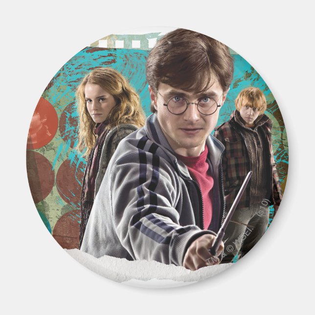 Harry, Hermione och Ron 1 Magnet (Framsidan)