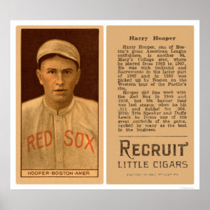 Harry HooperRed Sox baseball 1912 Poster