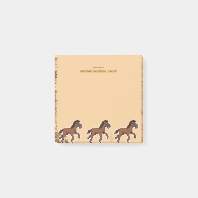 Harry Horse Rustic - 1 Post-it Block (Framsida)