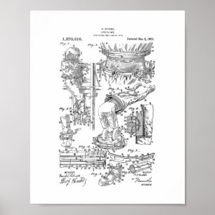Harry Houdini dykare patent för kostym Poster