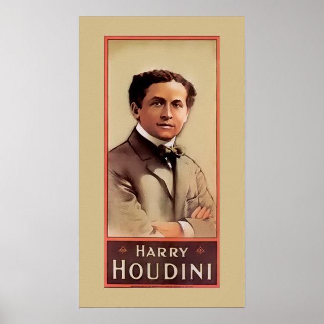 Harry Houdini ~ Illusionist ~ Magician ~ Poster (Framsidan)
