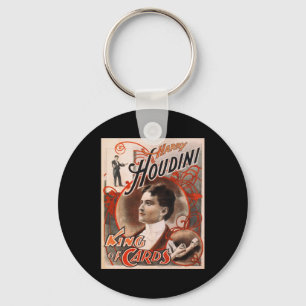 Harry Houdini kung av kort Nyckelring