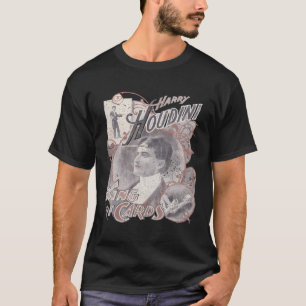 Harry Houdini Kung of Cards Konstig Print T Shirt