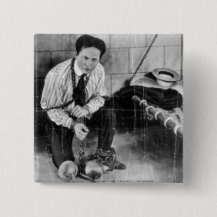 Harry Houdini omkring till flykten från fängelse Knapp