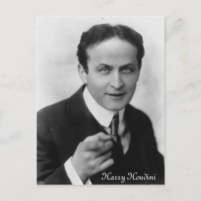 Harry Houdini Postcard Vykort (Framsida)