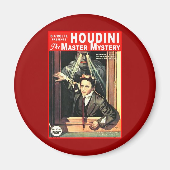 Harry Houdini Pulp Fiction Stil Illustration Magnet (Framsidan)