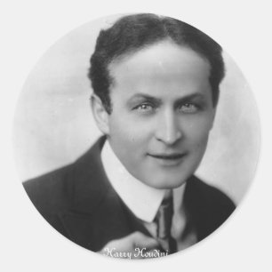 Harry Houdini Sticker Runt Klistermärke