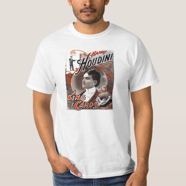 Harry Houdini - vintage affischdesign T Shirt (Framsida)