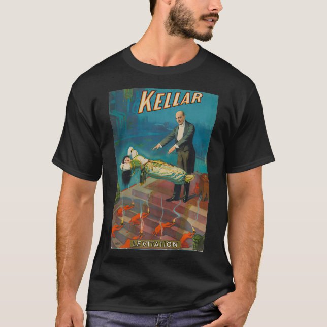 Harry Kellar Levitation Magic Trick Premium T Shirt (Framsida)