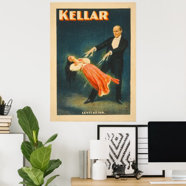 Harry Kellar Magician Lithograph Poster (Hemmakontoret)